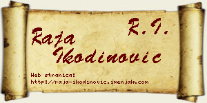 Raja Ikodinović vizit kartica